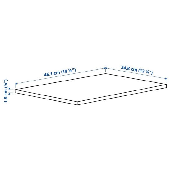 Ikea Duvar ve Dolap Rafı Komplement Ağaç Görünümlü Raf 50x35 cm