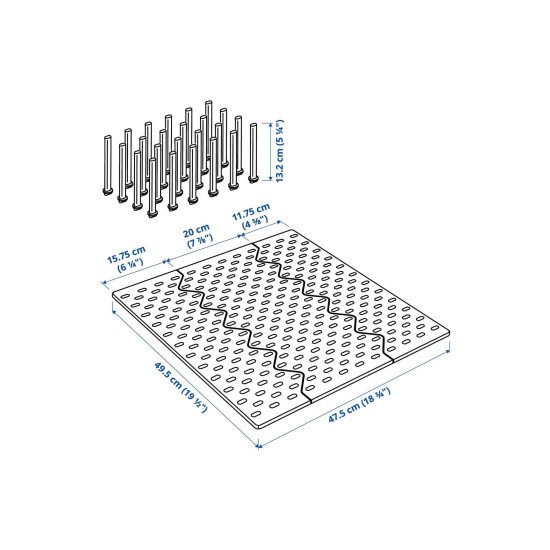 IKEA Uppdatera Çekmece Içi Düzenleyici, Antrasit Renk 60 Cm Tabak, Tencere, Kapak Düzenleyici