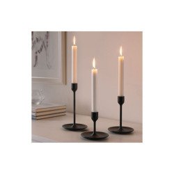 IKEA Fulltalig Şamdan Siyah Üçlü Set