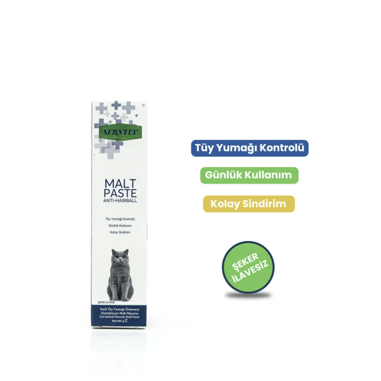 Sernely Anti-Hairball Malt Paste 100 gr Tüy Yumağı Önleyici Kedi Malt Macunu