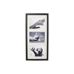 Rıbba Siyah 3 Lü Çerçeve 50x23 Cm Beyaz Derin Kenarlı Ahşap Fotoğraf Resim Çerçevesi