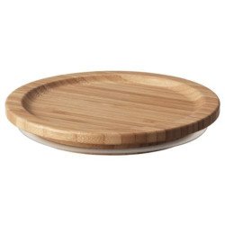 Saklama Kabı Kapağı, Bambu   Yuvarlak Bambu Kapak 14 Cm