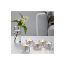 IKEA GLassig Tealight Dekoratif Cam Mumluk 5adet