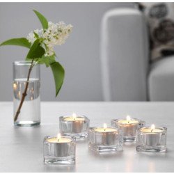 IKEA GLassig Tealight Dekoratif Cam Mumluk 5adet